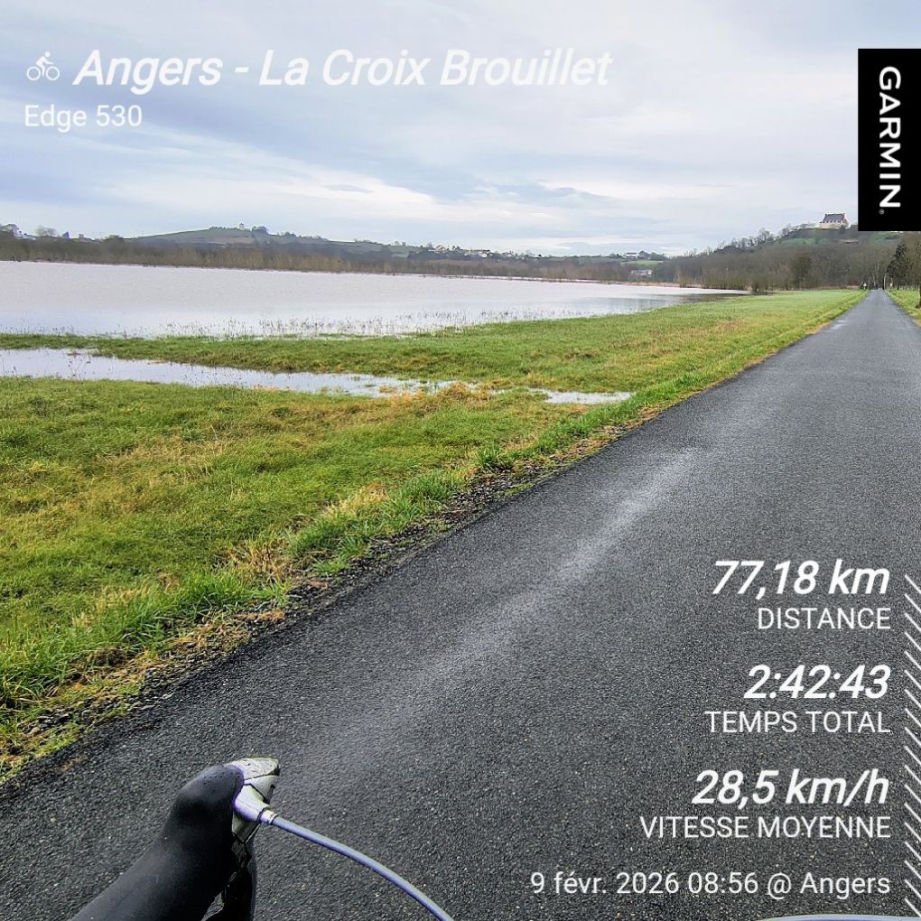 Parcours route à La Croix Brouillet (49) avec Le Bon Vélo
