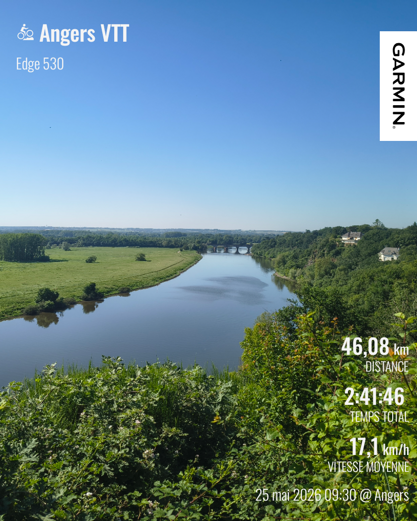 Parcours VTT au lac de Maine (49) avec Le Bon Vélo